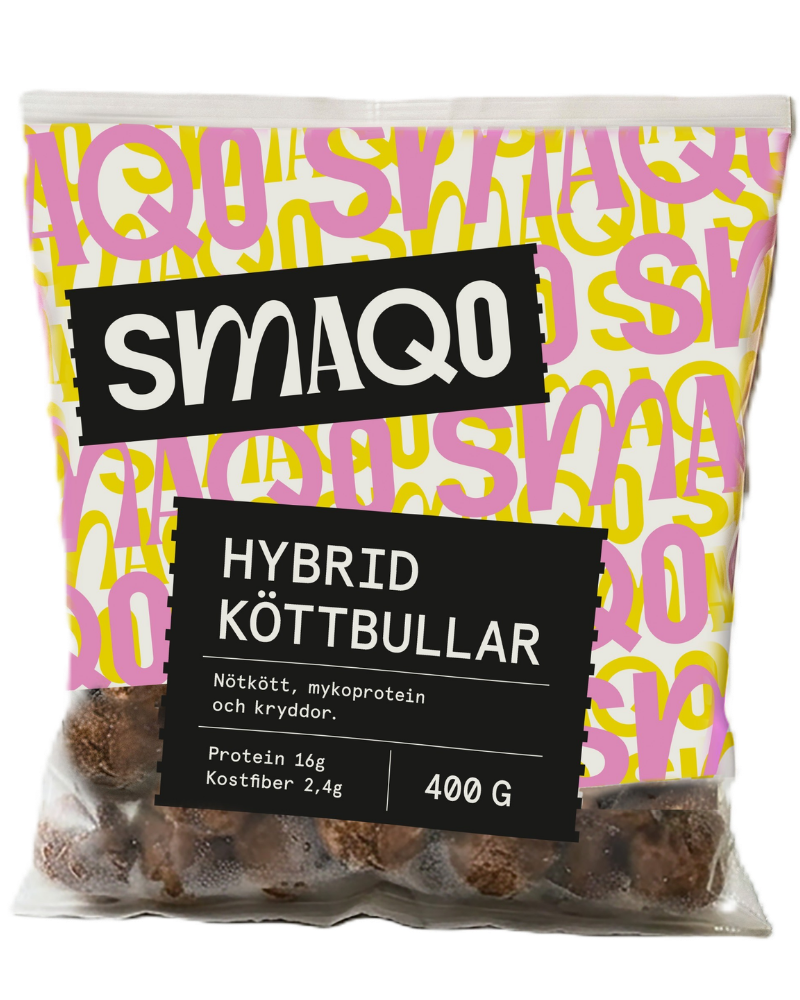 SMAQO Hybrid Köttbullar — frozen meatball package